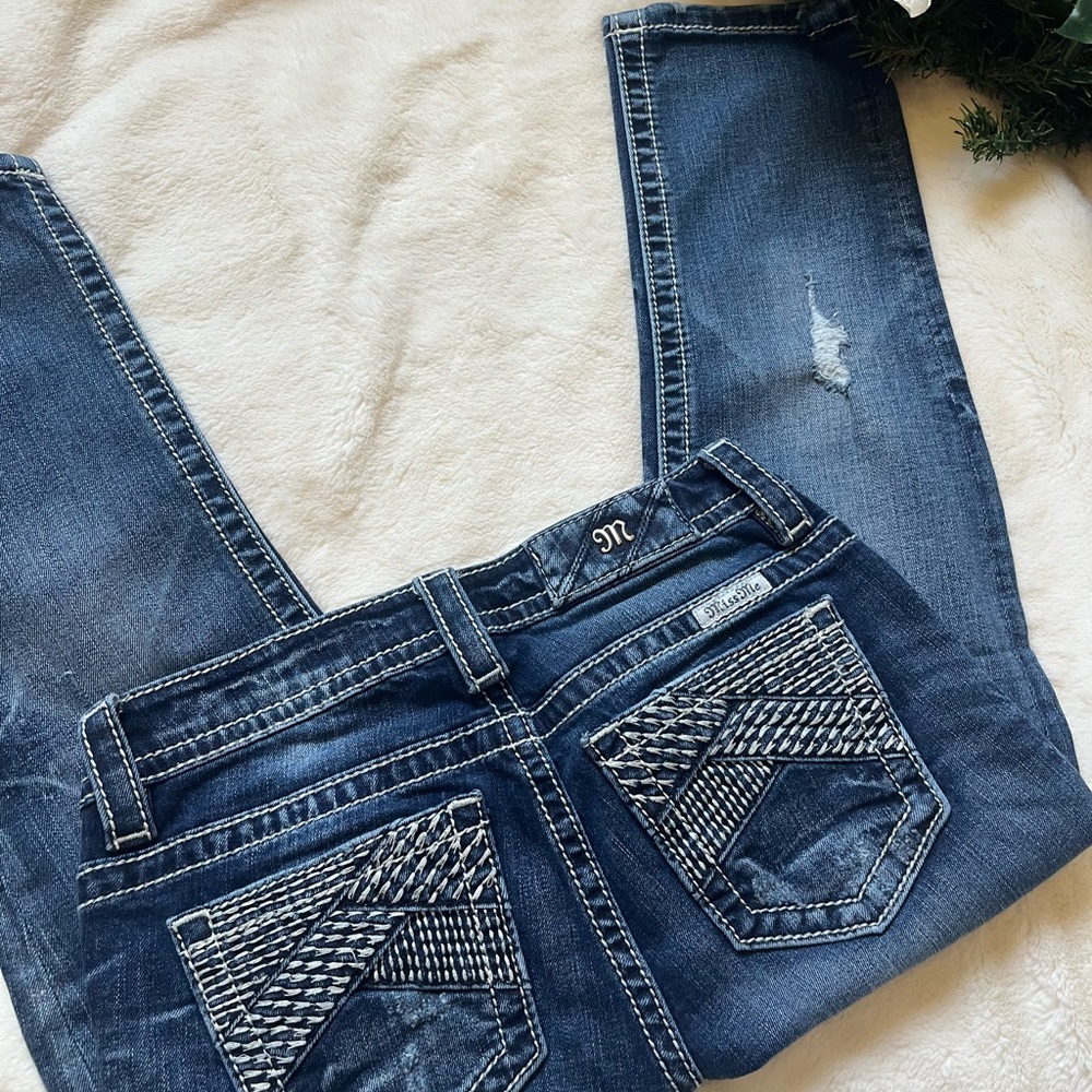Miss Me Blue Denim Capris Size 26